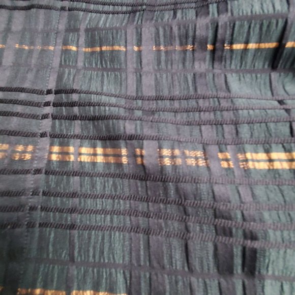 CJ Banks Jacket Womens Size XL Full Zip Gray Plaid Button Stretch Crinkle Long - Picture 4 of 9